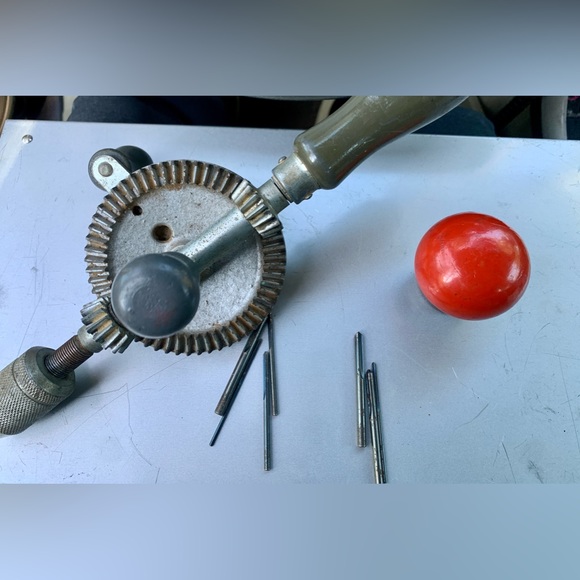 Mid Century Vintage Stanley Handyman Handheld Manual Eggbeater Drill H1220 - Picture 14 of 16